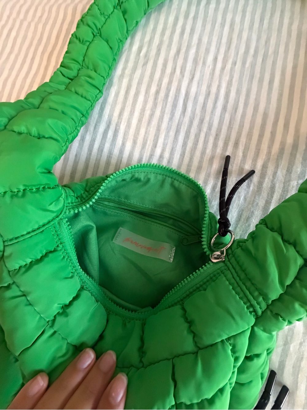 Free People Green Quilted Shoulder Bag - Women's Crossbody - Picture 5 of 7